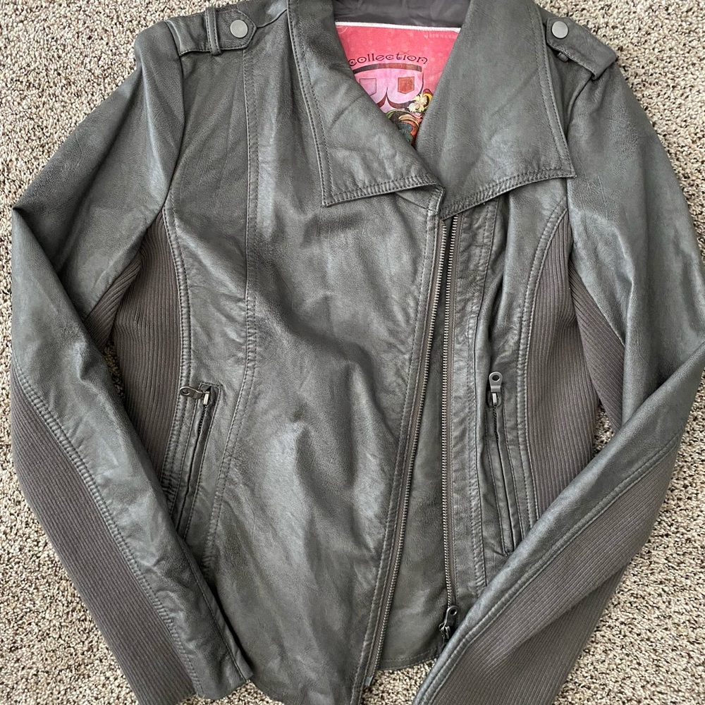Gray Leather Jacket - image 1
